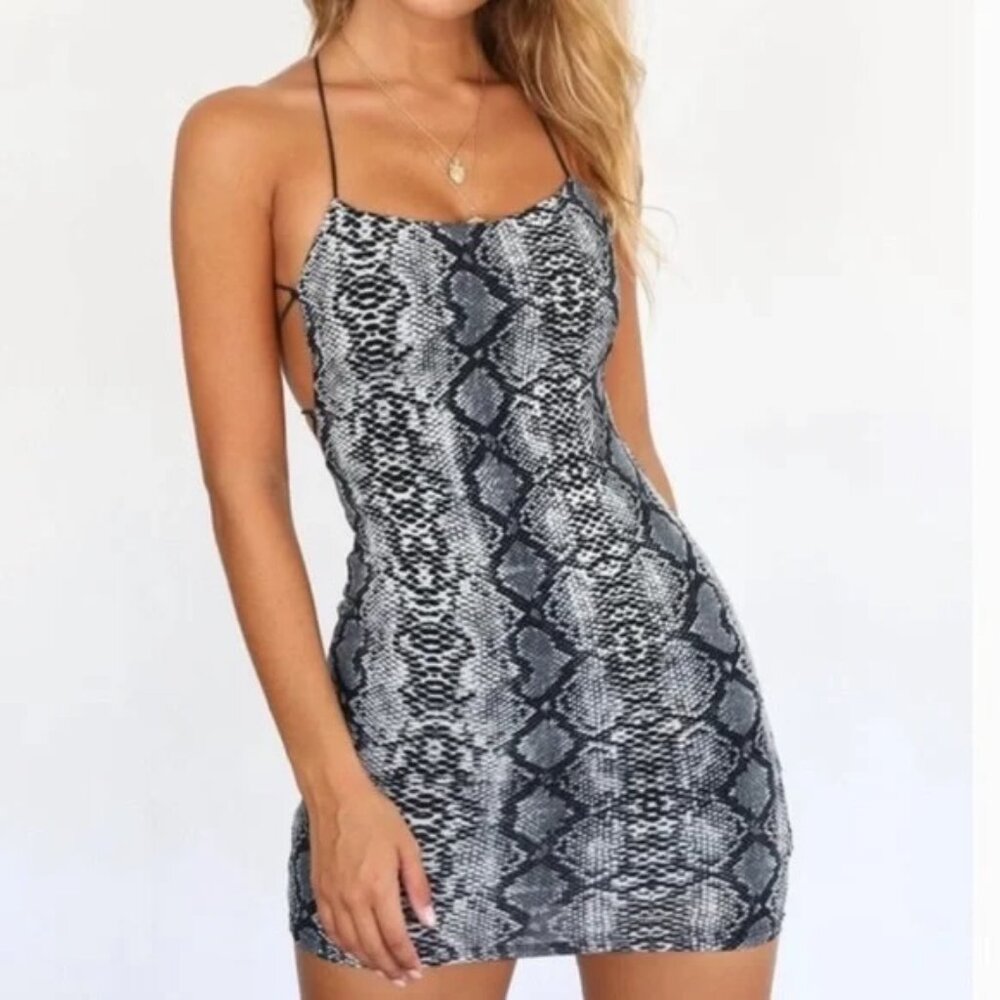 Tiger Mist cobra mini dress